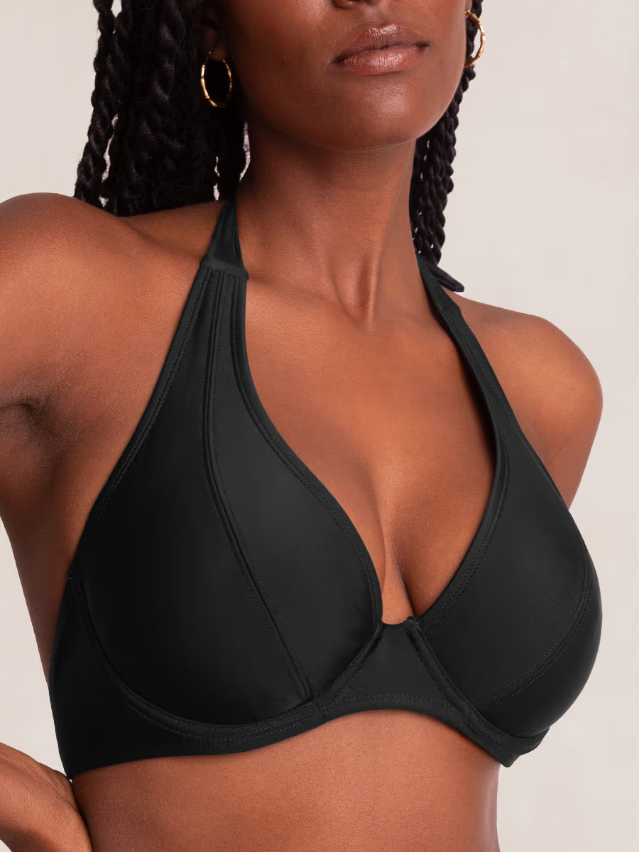 Shapermint Essentials Full Coverage Halter Bikini Top