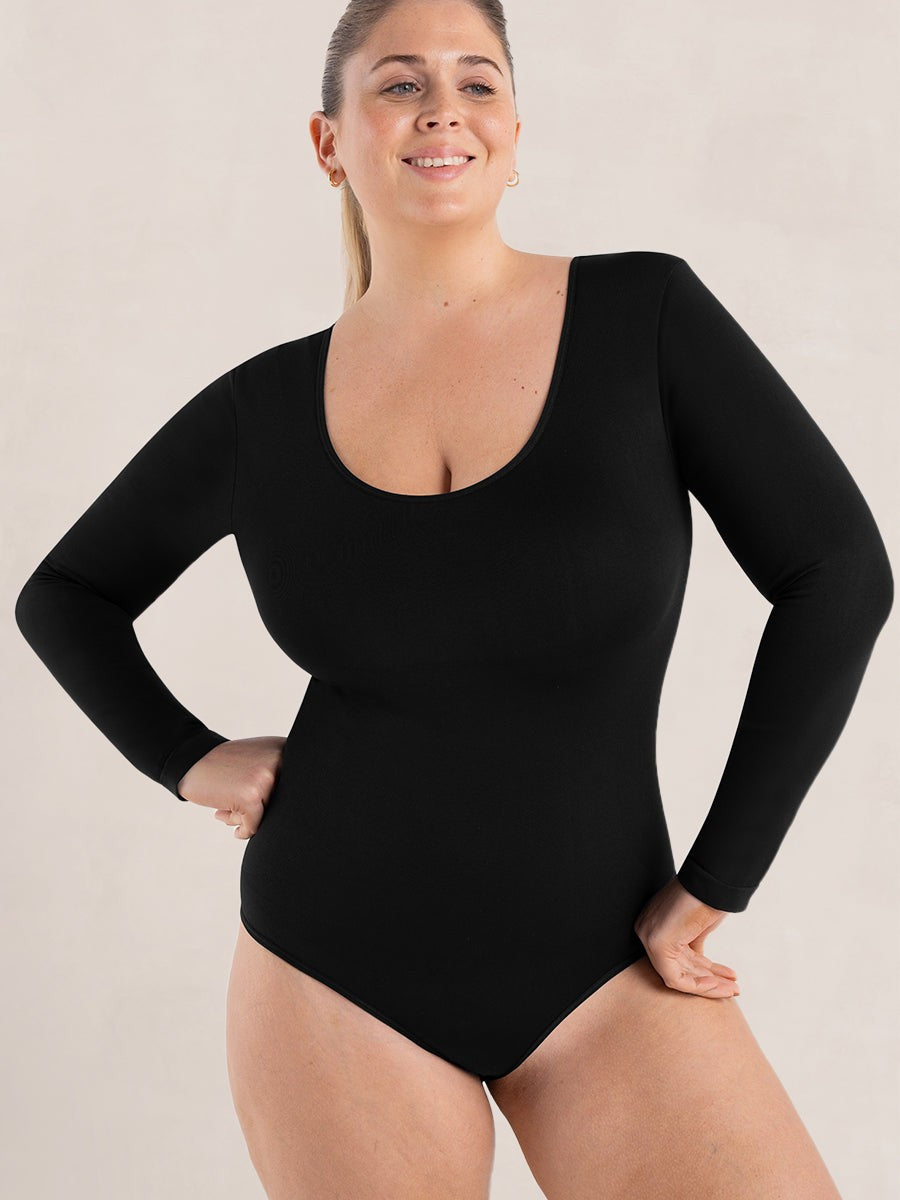 Shapermint Essentials All Day Every Day Long Sleeve Bodysuit